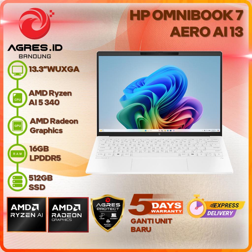 HP OMNIBOOK 7 AERO AI 13 BG1666AU RYZEN AI 5 340 16GB 512GB 13.3" WUXGA IPS 100% SRGB