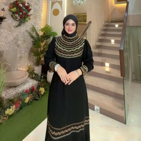 (TANPA HIJAB) Nazwa Abaya Jealova Dress | Dress model duyung | BISA COD