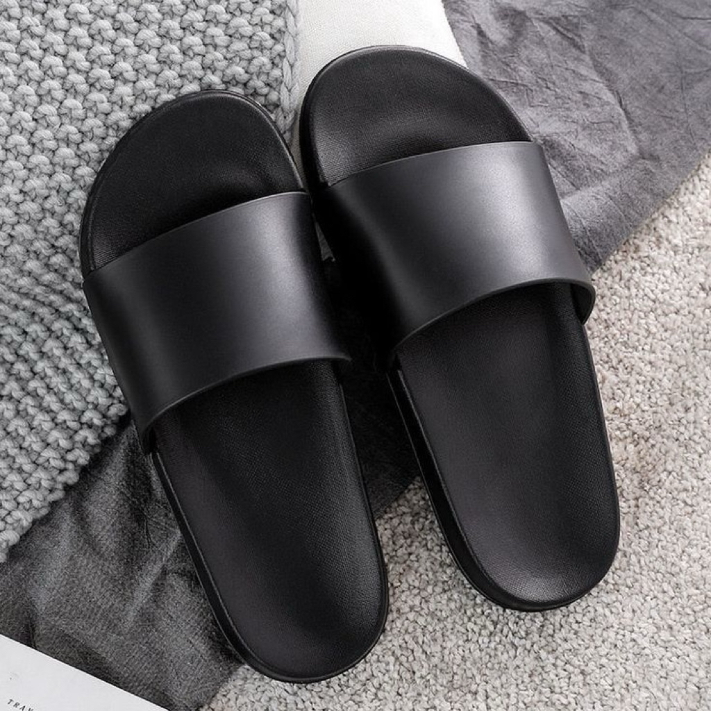 Sandal Slop Slide Polos Upper Lock Sistem/Sandal Slop Pria Wanita