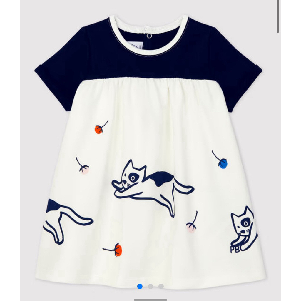PrelovedDressBayi6bulanPetitBateauBrandedPremiumBabyGirlDressCatCuteLucu
