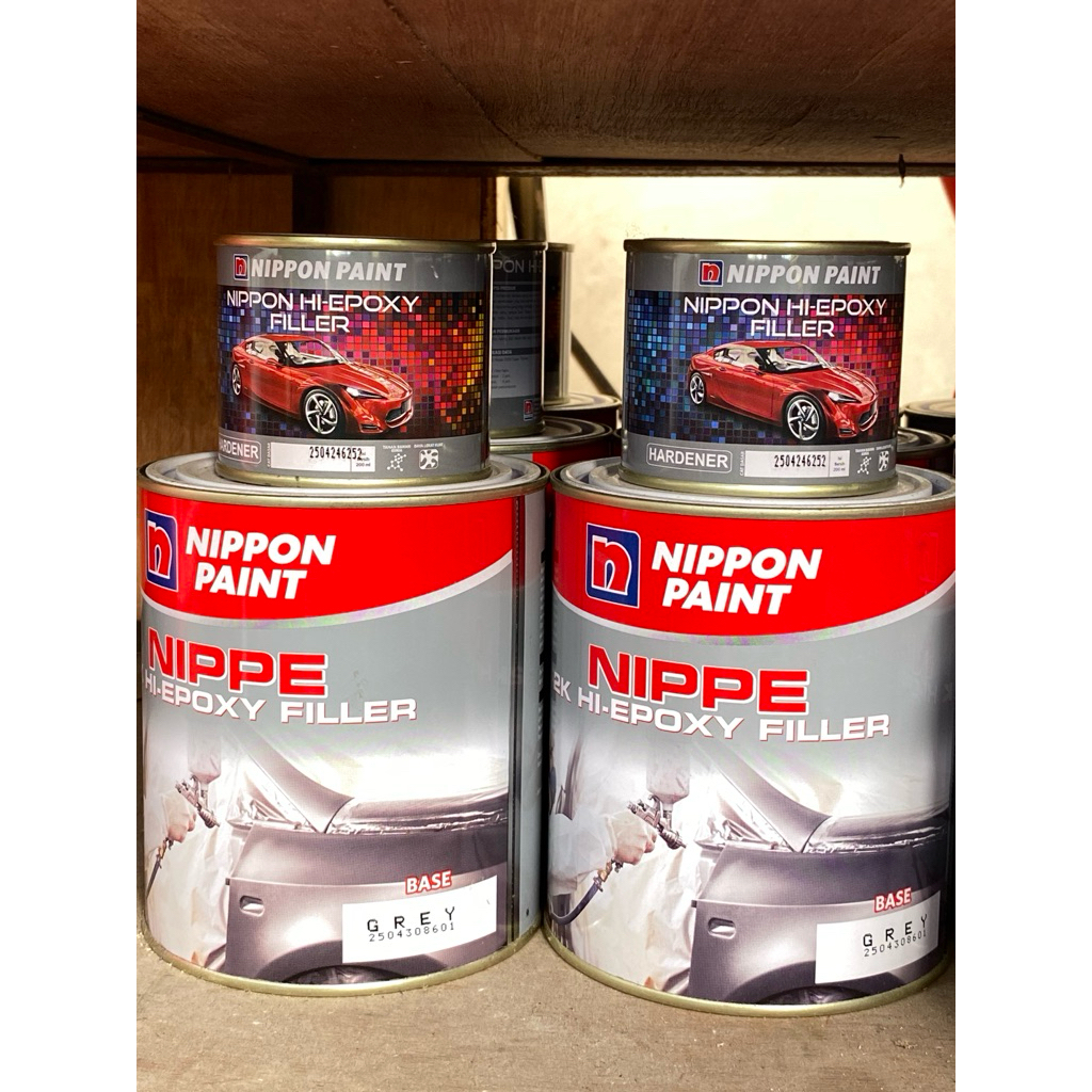 Cat Nippon HI-EPOXY FILLER hitam putih grey Cat Dasar