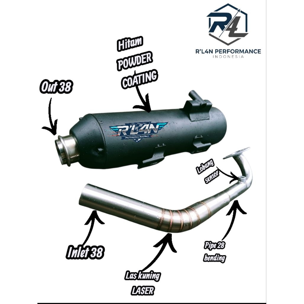 knalpot VARIO 160 STANDAR RACING