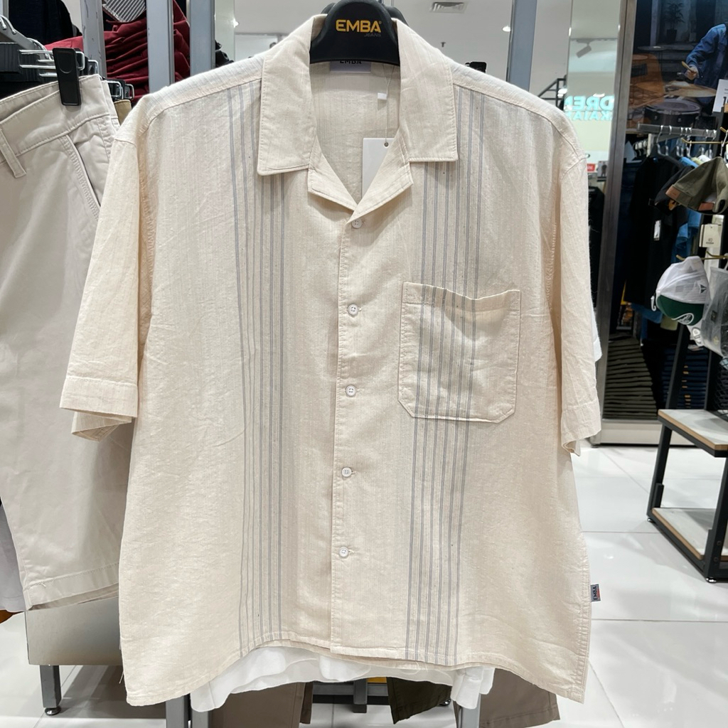 Kemeja Casual Pria Realaxed Fit EMB4 Denim Original By Matahari Department Store [CESIA]