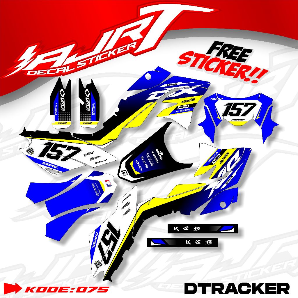 DECAL DTRACKER FULL BODY - STIKER MOTOR DTX 150 - DECAL DTRACKER