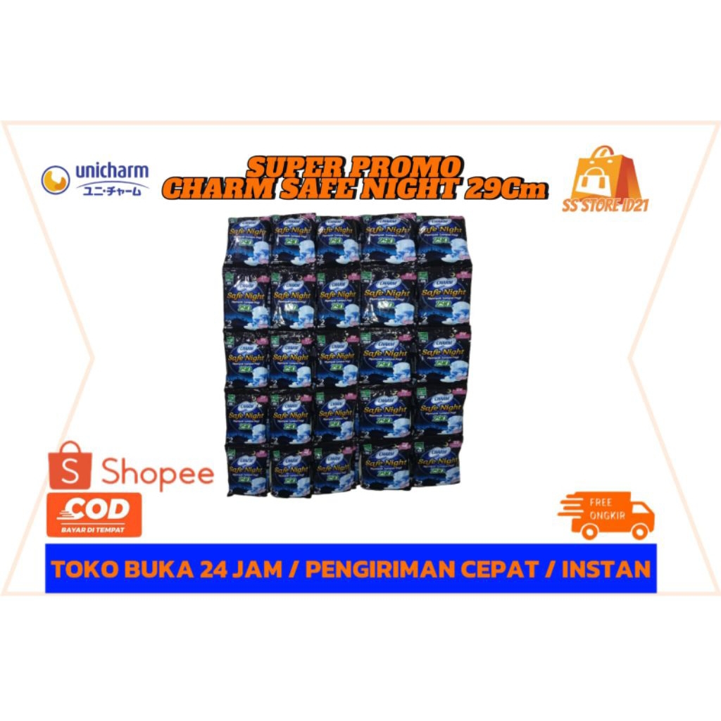 Charm safe night 29cm 1 Renceng 10 pcs