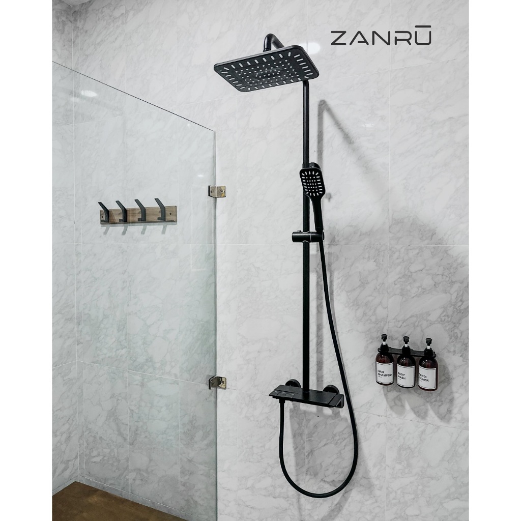 Zanru Shower Column Set ZN493C Shower tiang hitam aesthetic
