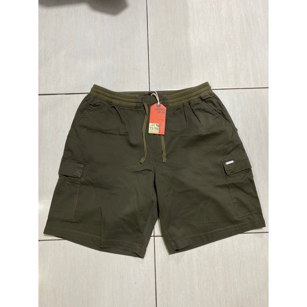 CELANA PENDEK CARDINAL CARGO KARET KELILING ATAS LUTUT ORI CARDINAL 100%