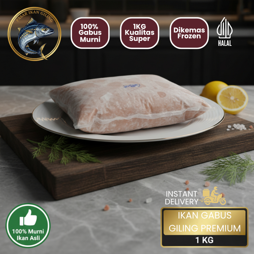 Daging Ikan Gabus Giling 1Kg Kualitas PREMIUM tanpa pengawet 100% Murni Halal