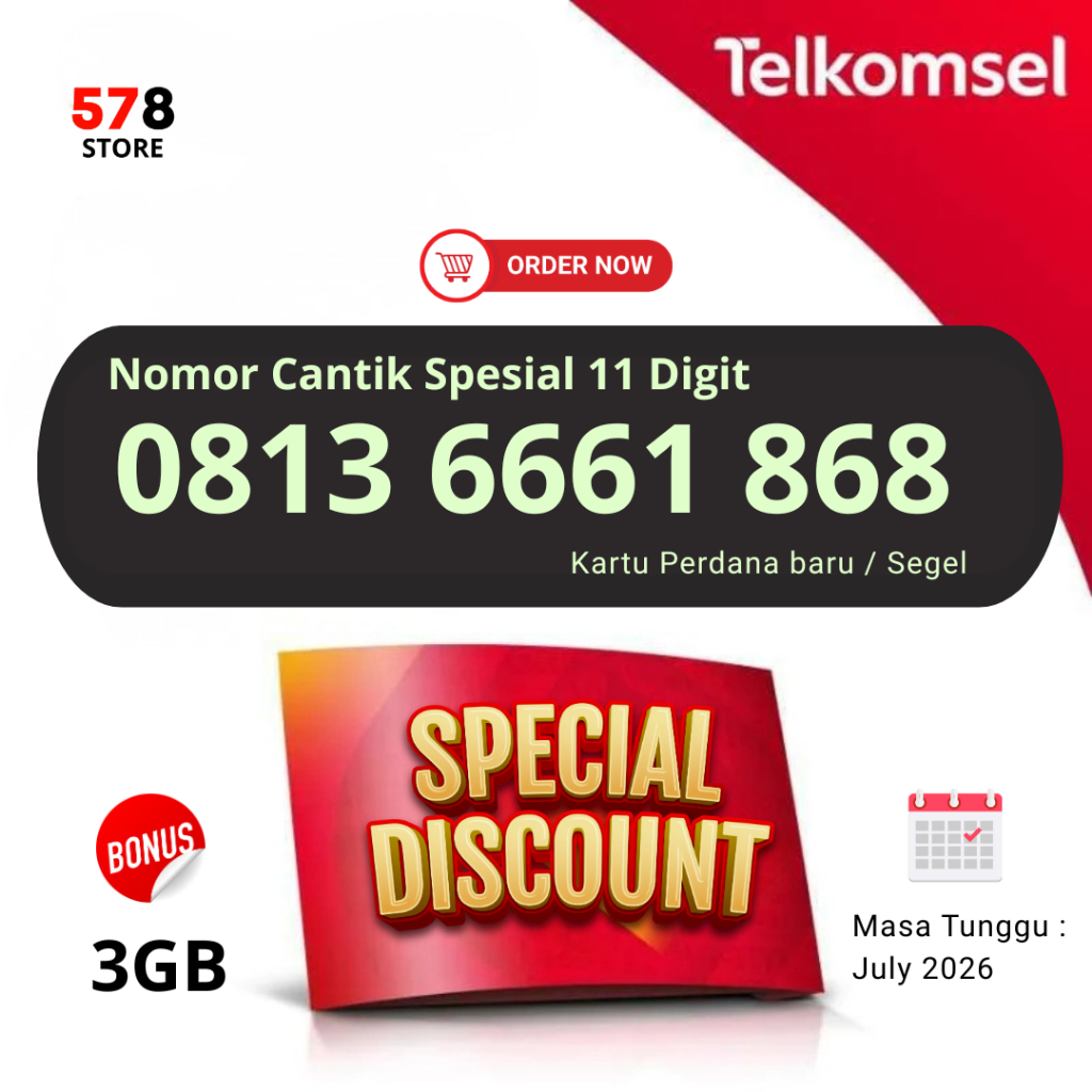 Nomor Cantik 11Digit Telkomsel 666 xaba