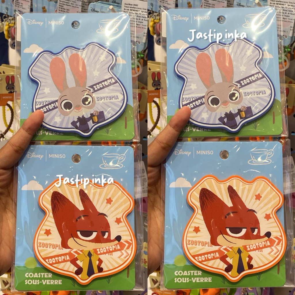 Miniso x Zootopia  -  coaster judy nick zootopia