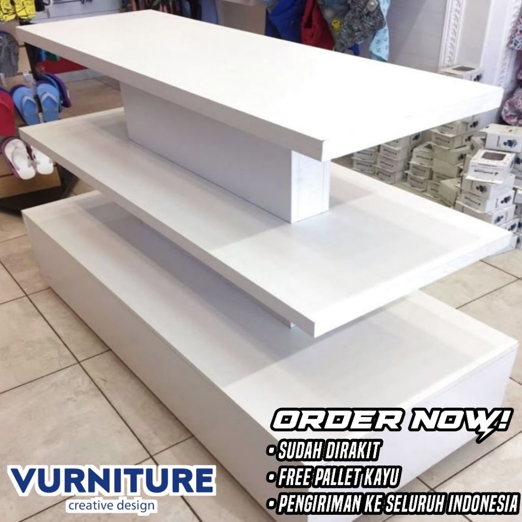 Rak display toko rak pajangan toko laci