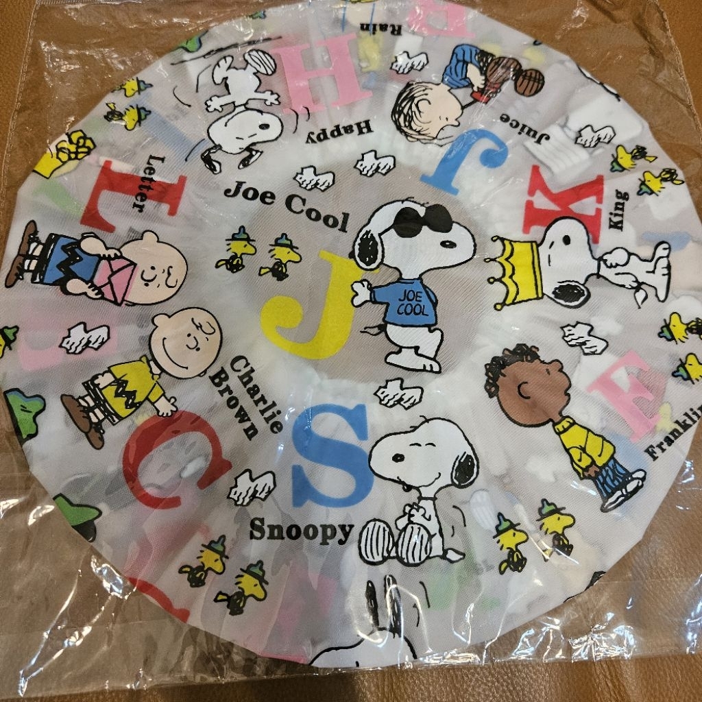 Snoopy and Friends Shower Cap penutup kepala untuk mandi Snoopy Ready New