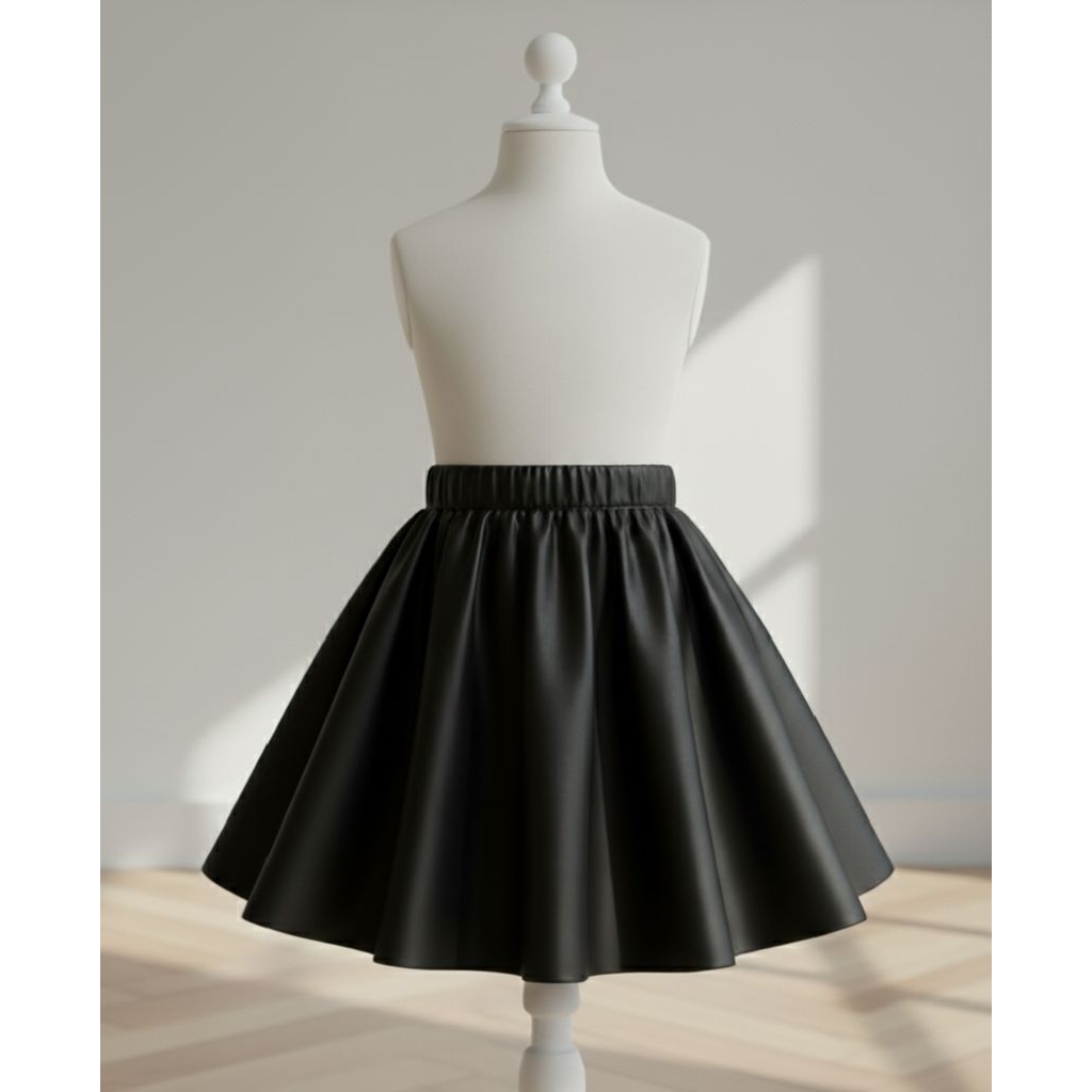 Rok pendek anak perempuan polos model mekar basic korean style