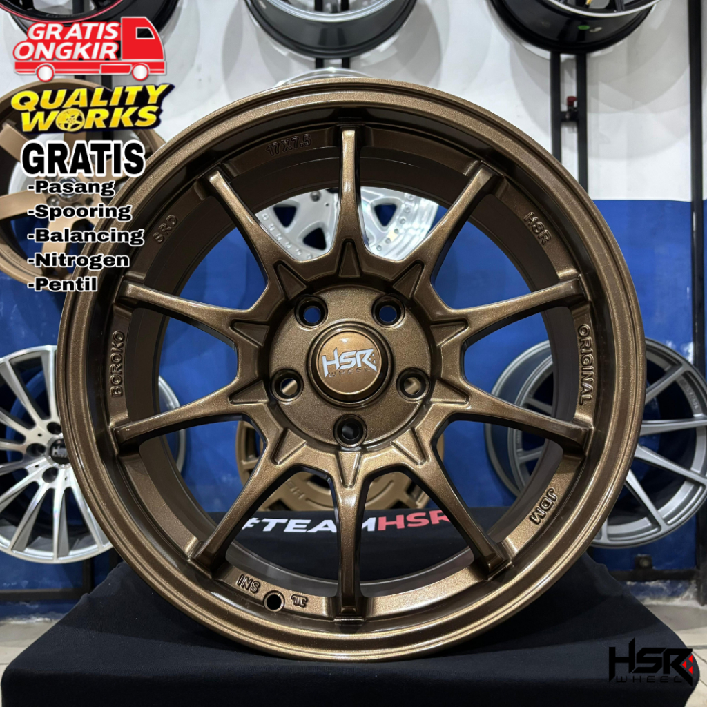 VELG CE28 RING 17 BUAT MOBIL BRV XL7 CORTEZ, VELG RACING HSR WHEEL SRD