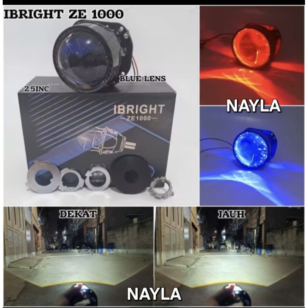 Lampu Utama ibright ZE1000 1inch Biled Original Premium