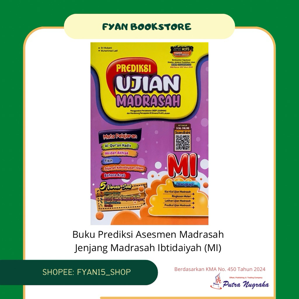 Fyan Book Store: Buku Prediksi Asesmen MI, Buku Asesmen Madrasah, Buku Ujian Madrasah Putra Nugraha 
