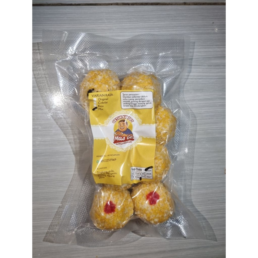 Getuk Krispy Frozen isi 6/8/10 Original, Cokelat, Keju, Stroberi, Durian, Vanilla dan Pandan