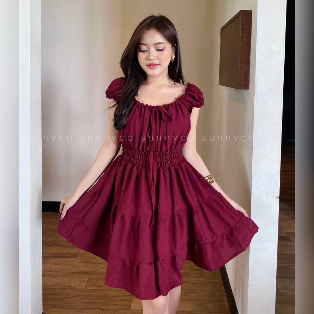 AGATHA DRESS WANITA / MIDI DRESS TERKINI / DRESS AIRFLOW