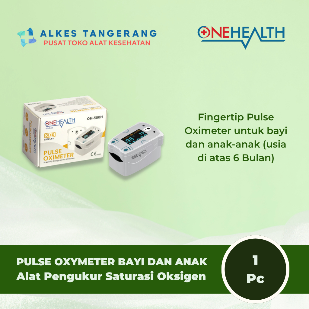 Onehealth Finger Pulse Oximeter OH-500H Bayi Dan Anak Saturasi Oksigen Oxymeter