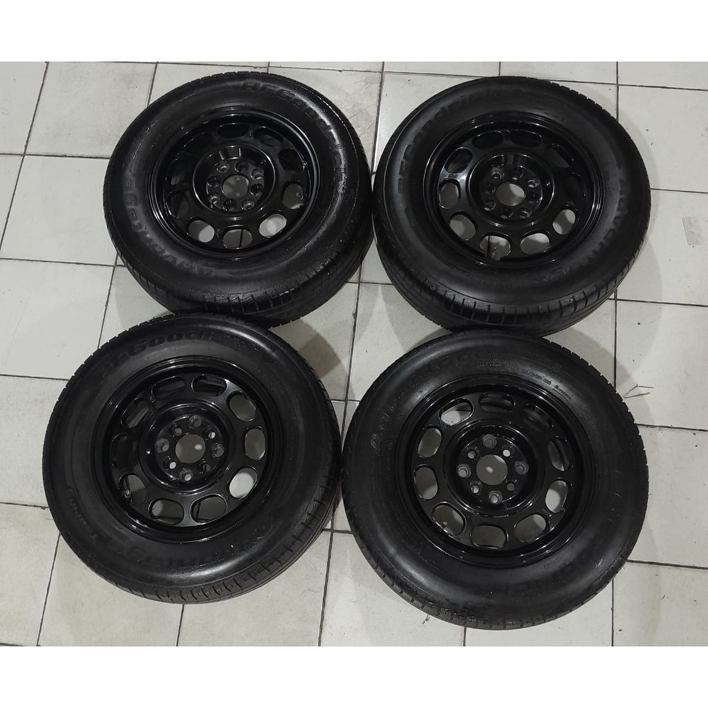 VELG RACING KLG HSR RING 14 LEBAR 5,5 4X100 4x114 + BAN 185 70 RING 14 agya avanza xenia dll