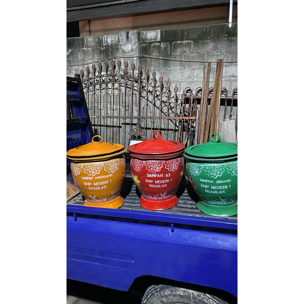 (BISA COD) Bak Sampah Karet Ban Tempat Sampah Karet Ban Tong Sampah Karet Ban Berkualitas