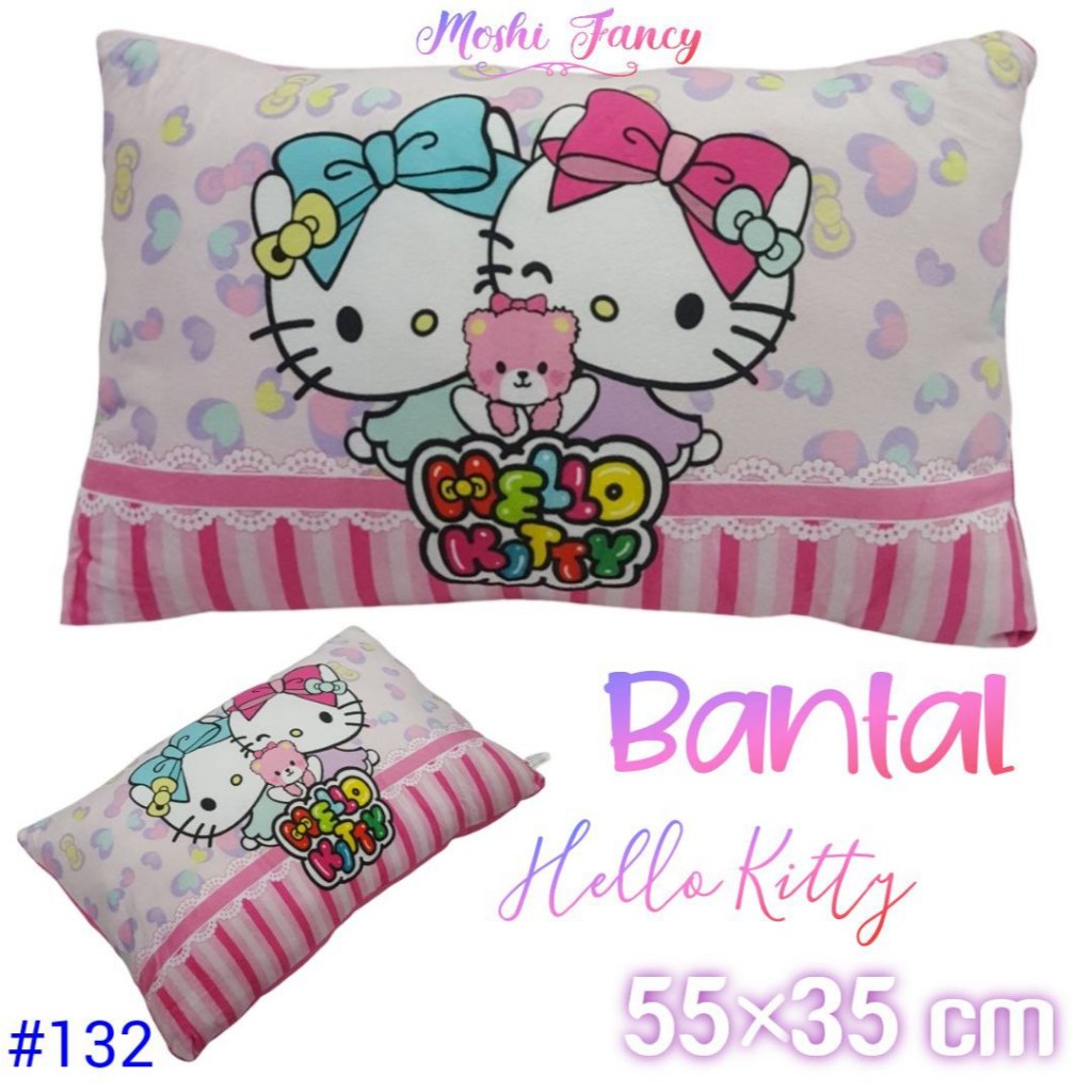 Bantal Kotak Hello Kitty Twins  / Bantal Boneka Anak Perempuan Hello Kitty / Boneka Hello Kitty