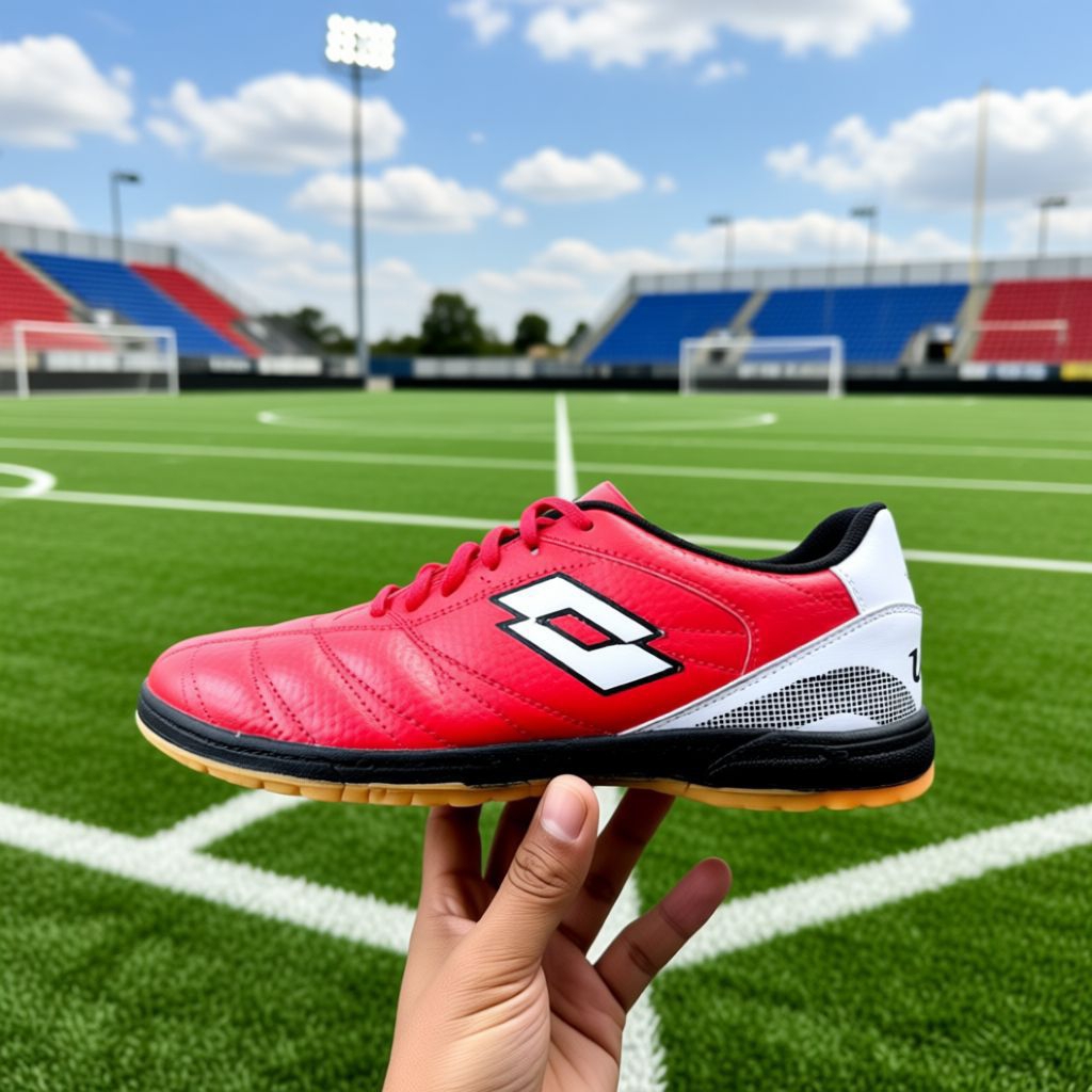 Sepatu Futsal Sepatu Batminton Pria Lotto Sol Karet Mentah Sol Sudah di Jait Keliling