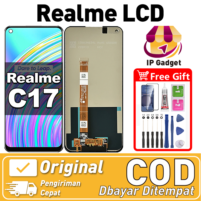 Original Lcd REALME C17 FULLSET GIFTS asli Layar hp touchscreen Sentuh Versi Tinggi COD