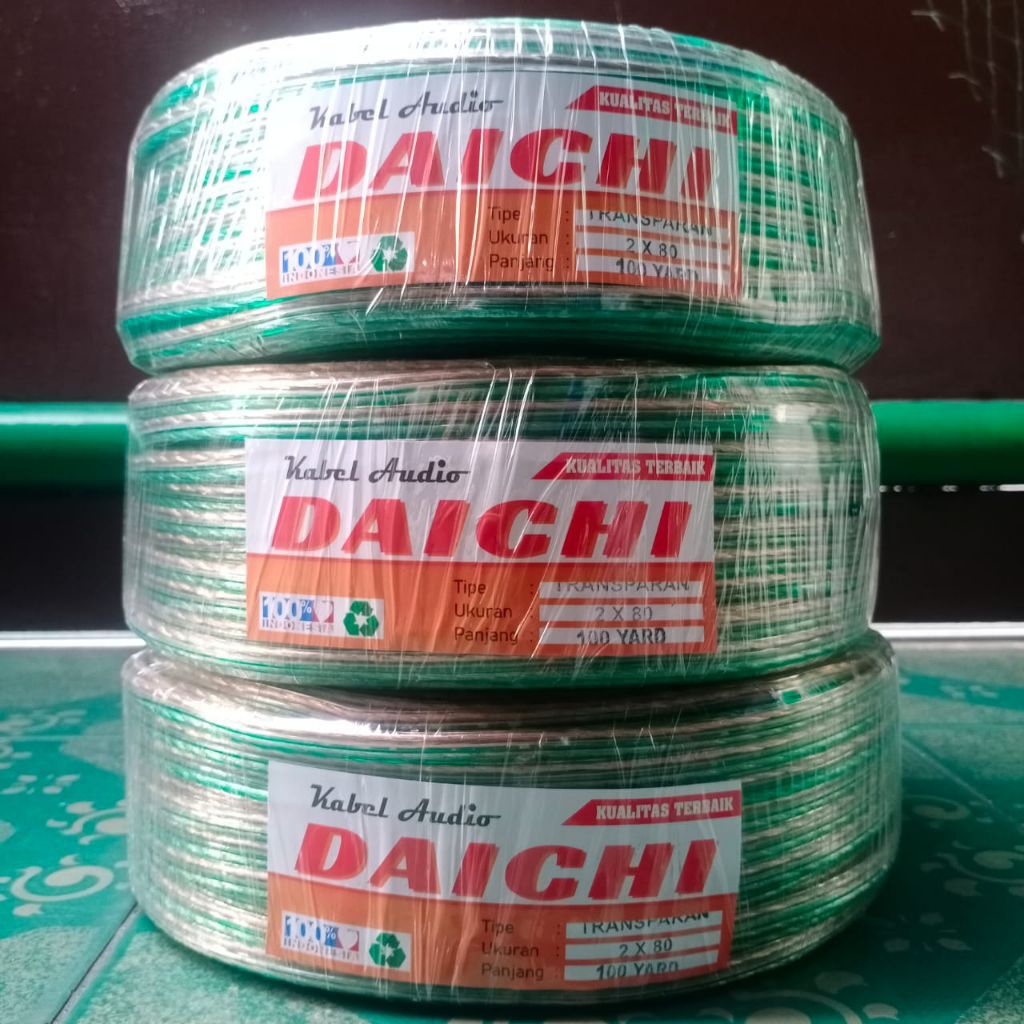 kabel listrik dan audio transparan bodi besar 2x80 (100yard atau 90 meter full) bodi besar serabut t