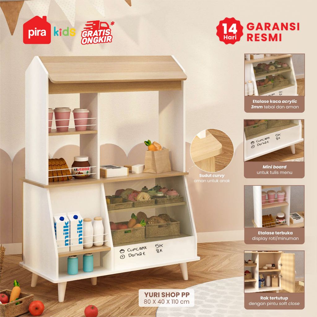 PIRA KIDS -  YURI SHOP PP Booth Mini / Mainan Supermarket / Mainan Anak / Pretend Play