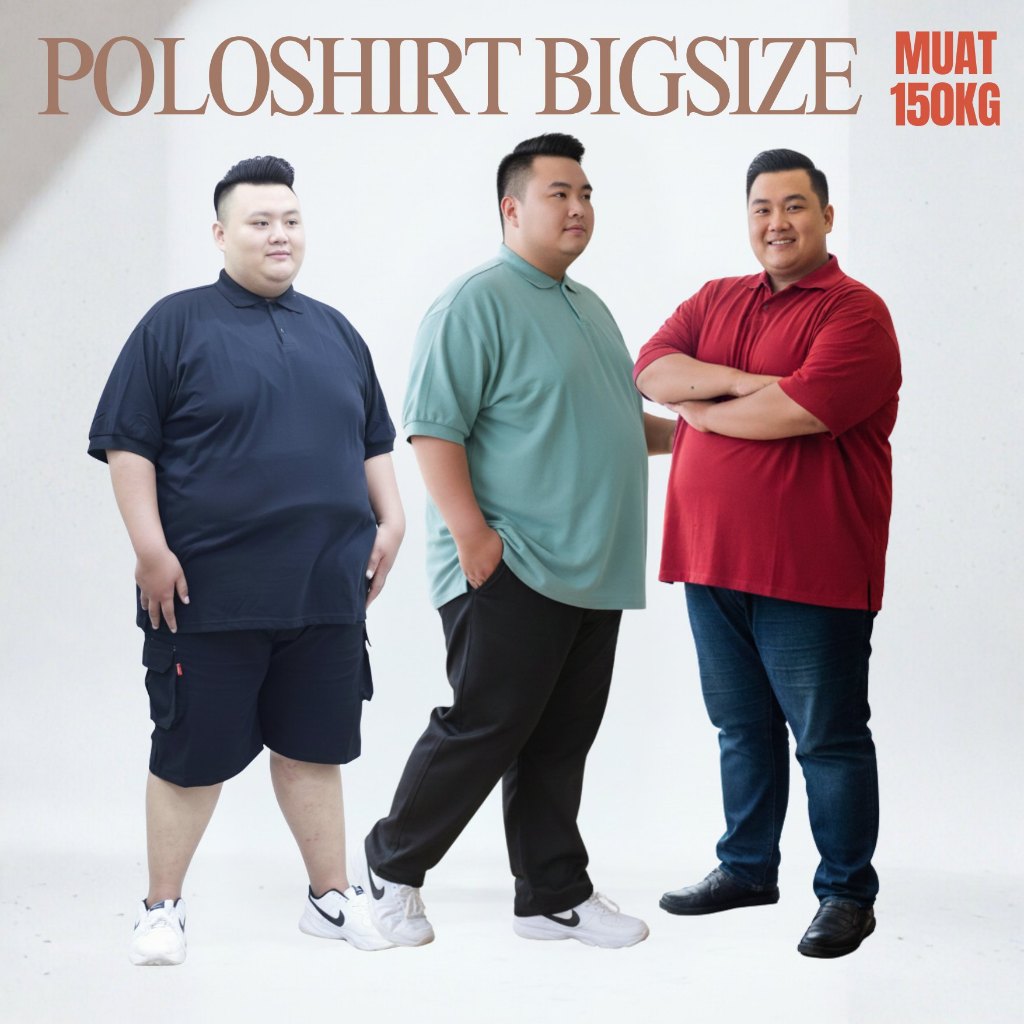 Polo Shirt Pria Jumbo 2XL 3XL 4XL 5XL 6XL 7XL 8XL 9XL 10XL Bigsize Lacos Premium Original Murah