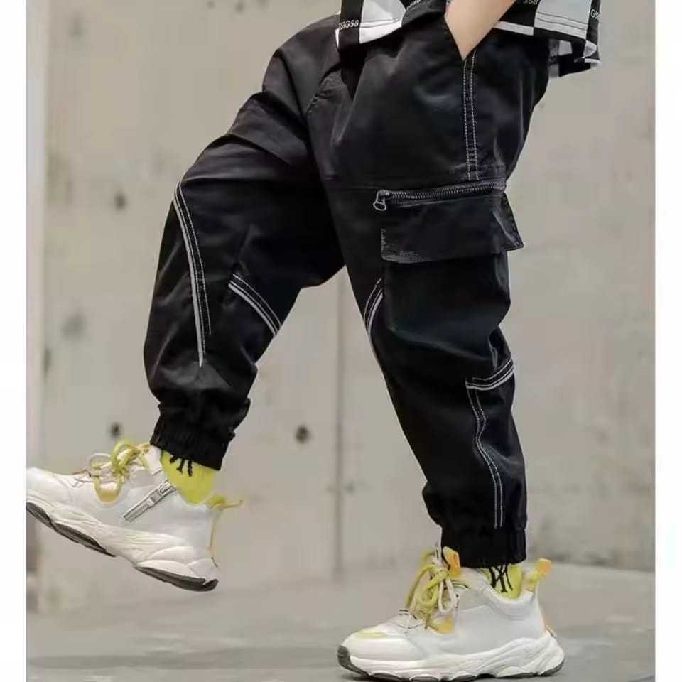 celana anak vintage celana ank cargo casual anak Laki-laki celana panjang retro