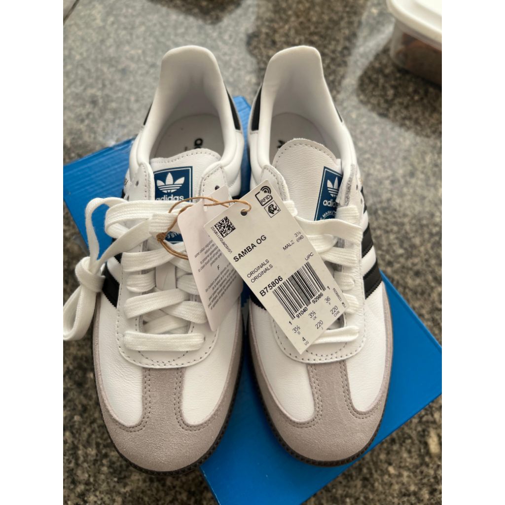 Adidas Samba OG White ( Black OutSole )