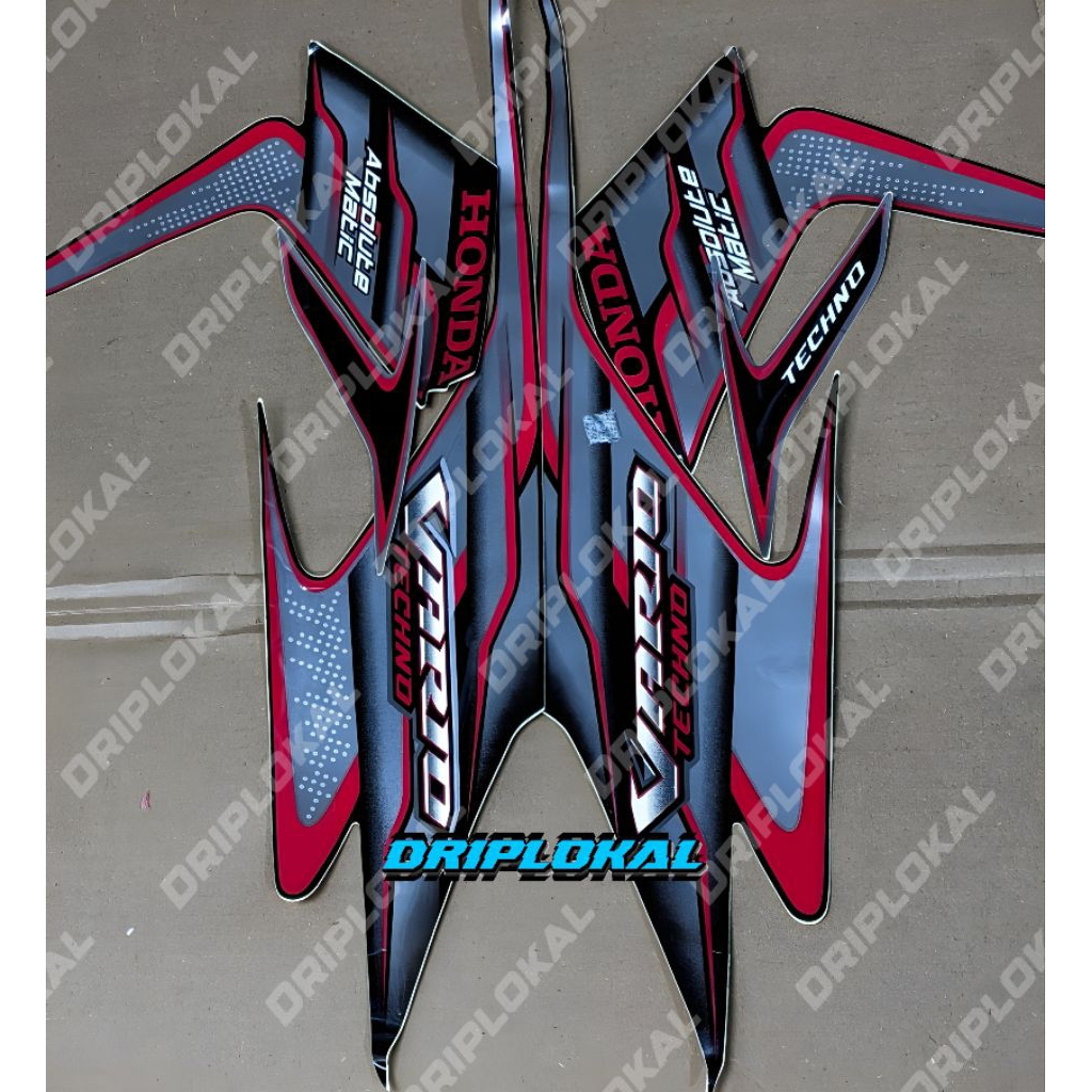 Striping / stiker honda Vario techno 110 karbu 2010