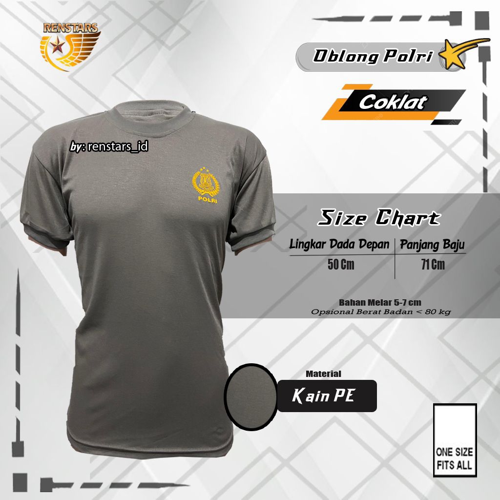 Kaos Polri | Kaos Daleman Polri | Oblong Daleman Polri