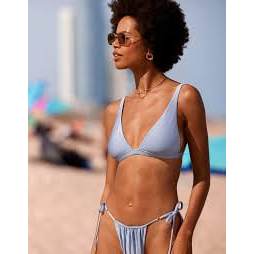 Aerie Shine Rib Plunge Bikini Top
