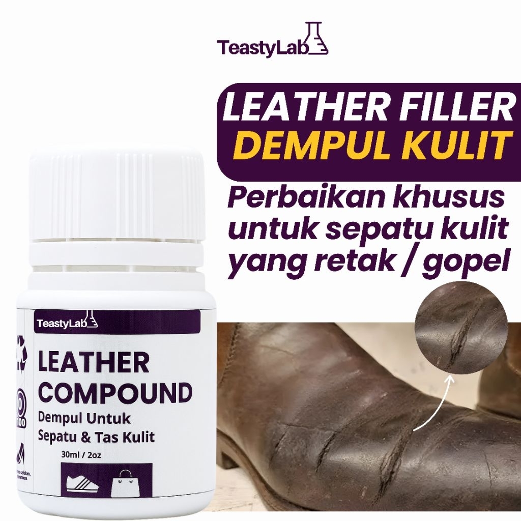 Dempul Kulit Sepatu Tas Sofa Leather Filler Penambal Retak Sintetis Cat Perbaikan