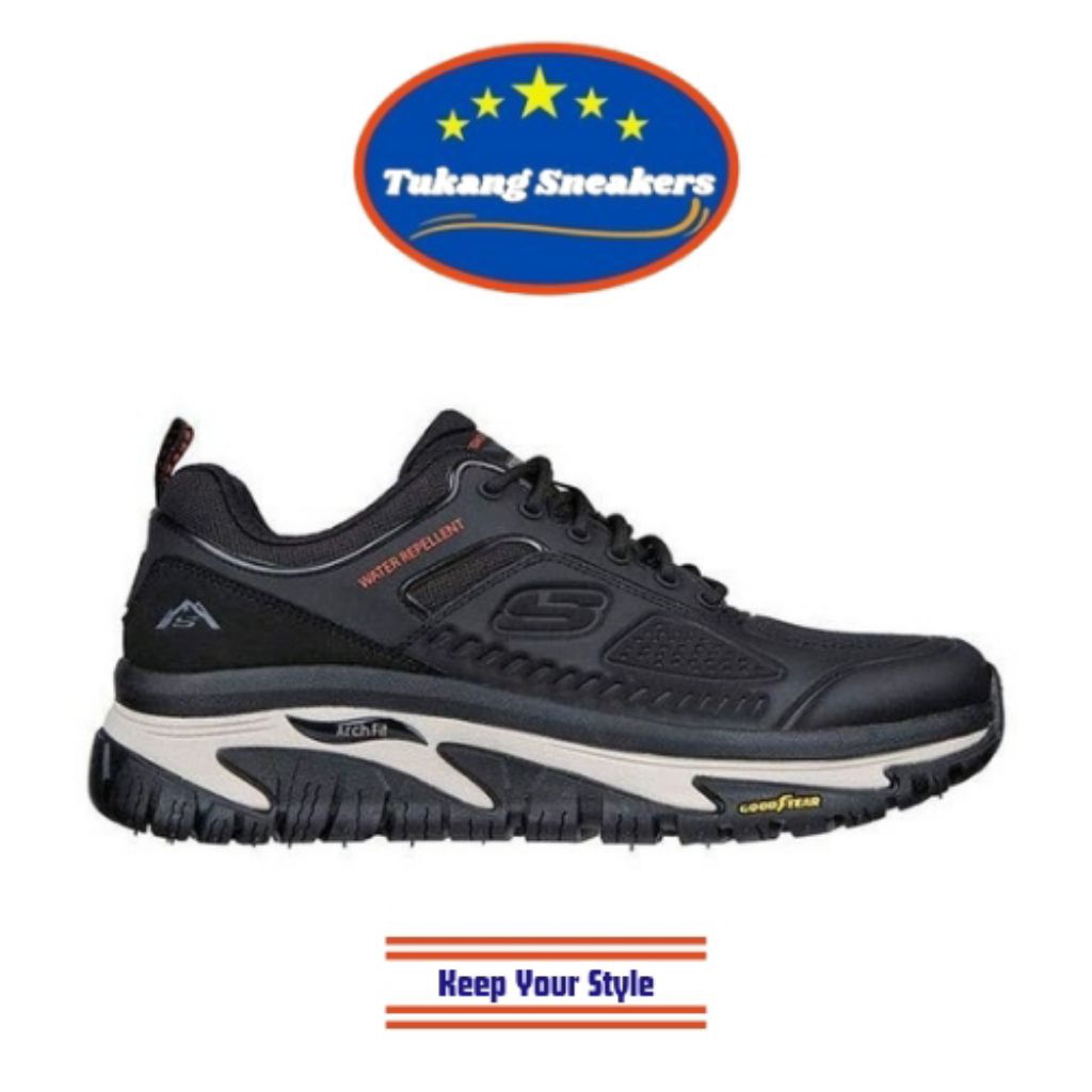 Sepatu Outdoor Pria Skechers Arch Fit Road Walker Black SKE237333BLK