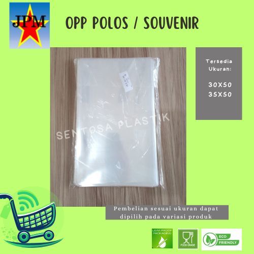 Plastik OPP Polos Tebal 30 Panjang 50 Tanpa Lem /  OPP Souvenir / / Plastik Souvenir / Plastik OPP D