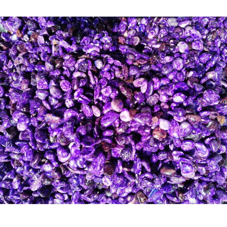 batu hiasan aquarium taman ungu kilau 1kg