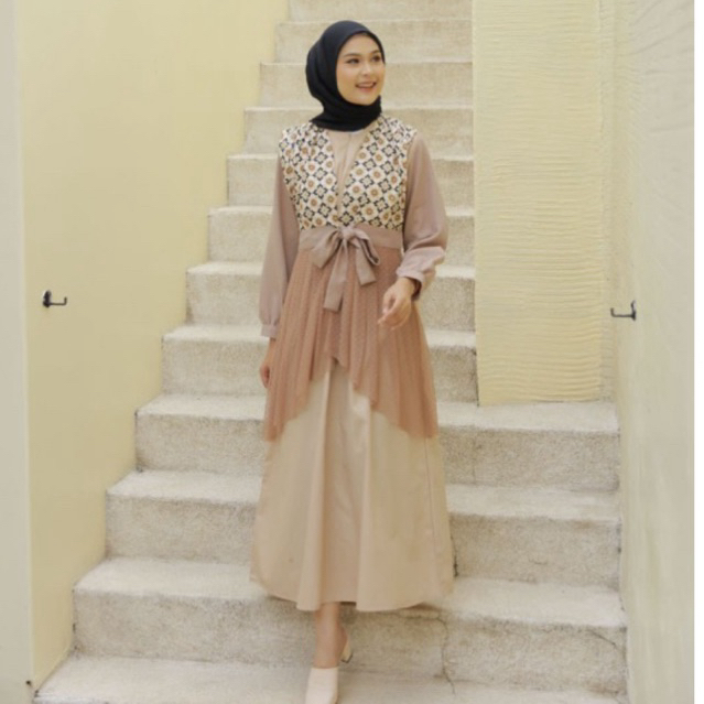 FREYA DRESS BROWN & FREYA KIDS EARTH SERIES RAYA by DYA ID