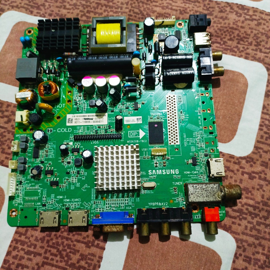 MB Mainboard Motherboard Mesin Tv Samsung UA43K5002AK Minus Keadaan Mati