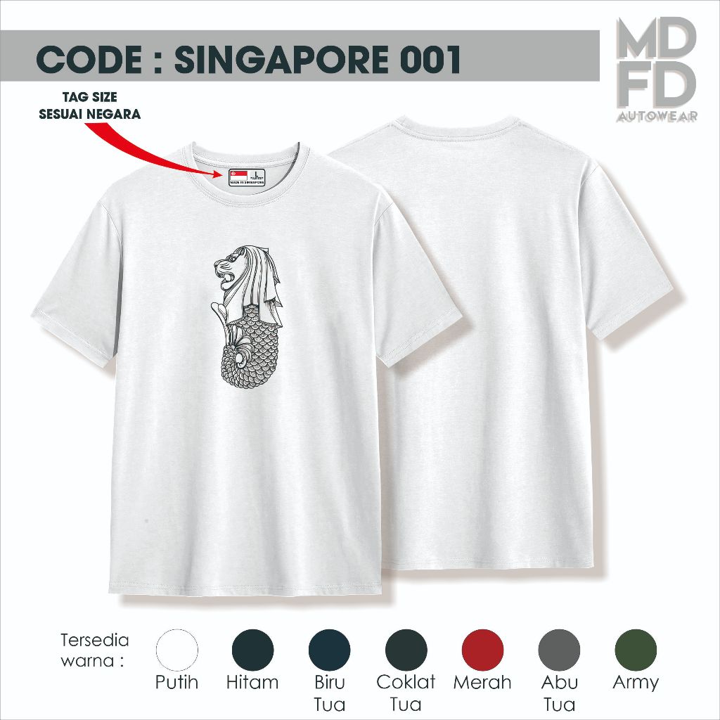 Kaos Oleh Oleh Singapore PREMIUM ORIGINAL COTTON