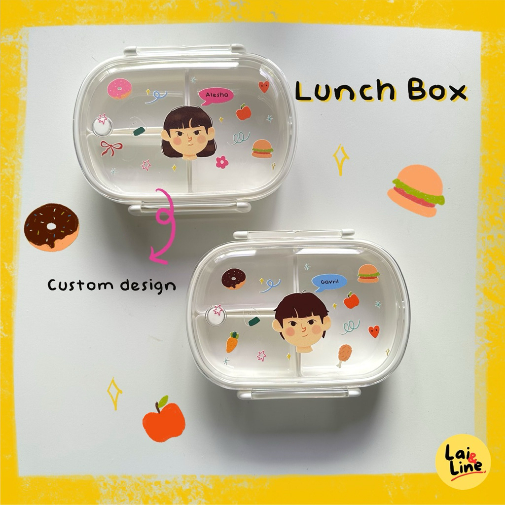LUNCH BOX CUSTOM | Kotak Makan Anak Custom | Bento Box