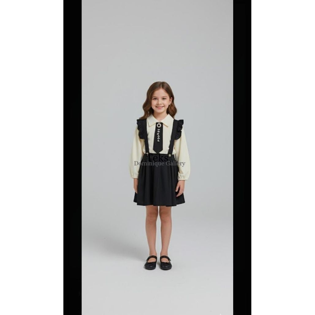 dress Korean style uniform school bayi/balita perempuan