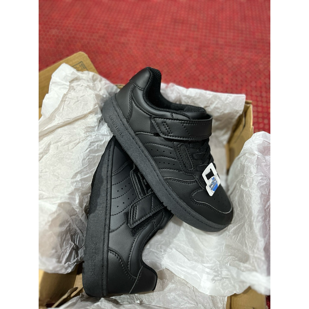 Sepatu Anak Skechers Quick Street Kids Full Black Original BNIB