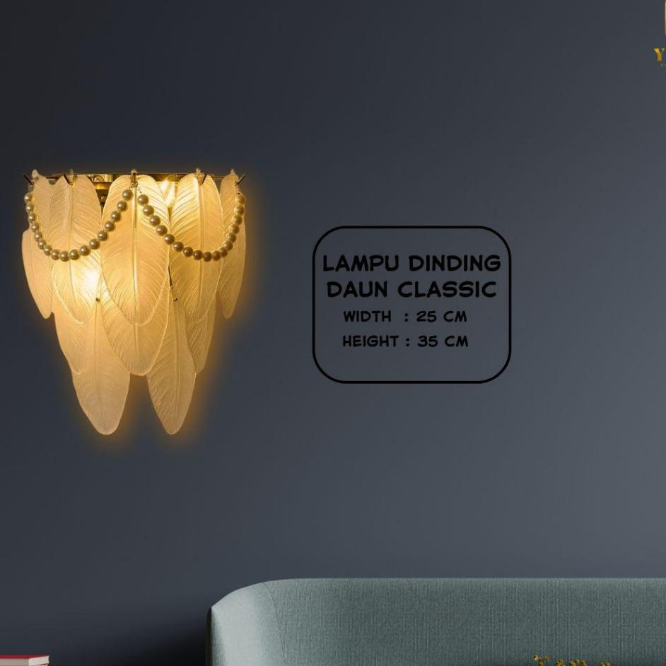 Lampu Hias Dinding Klasik Modern Motif Daun