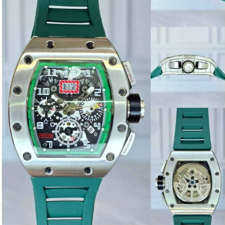 Jam Tangan RM 11-01 Travis Scott Automatic Movement 40mm Green Dial Super Quality