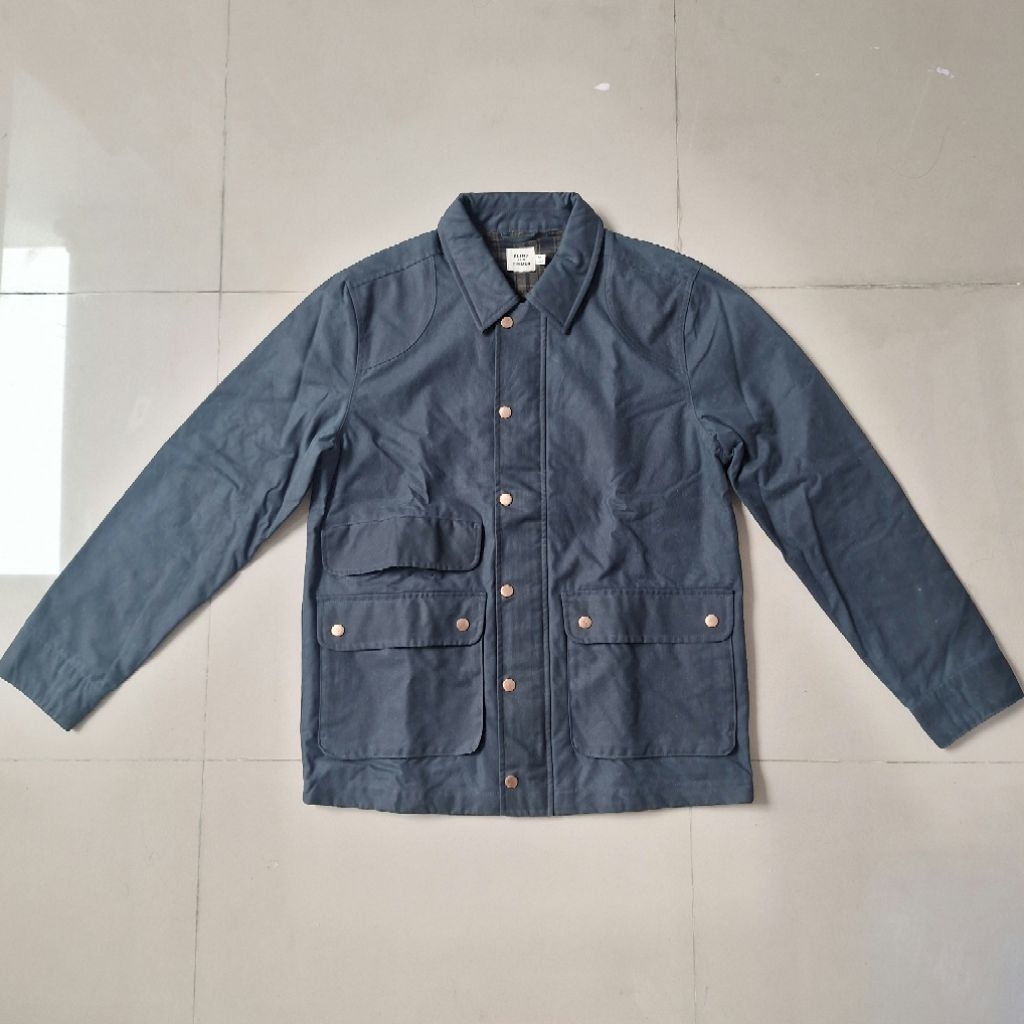 Huckberry Flint & Tinder Hudson Waxed Jacket - Navy