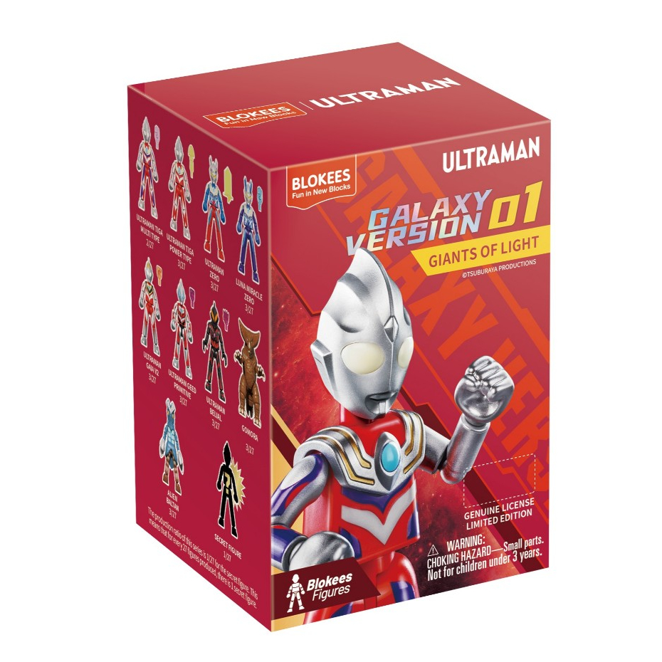 BLOKEES Ultraman GV01 Galaxy Version 01 Giants Of Light Blind Box Mainan Anak Action Figures Blokees
